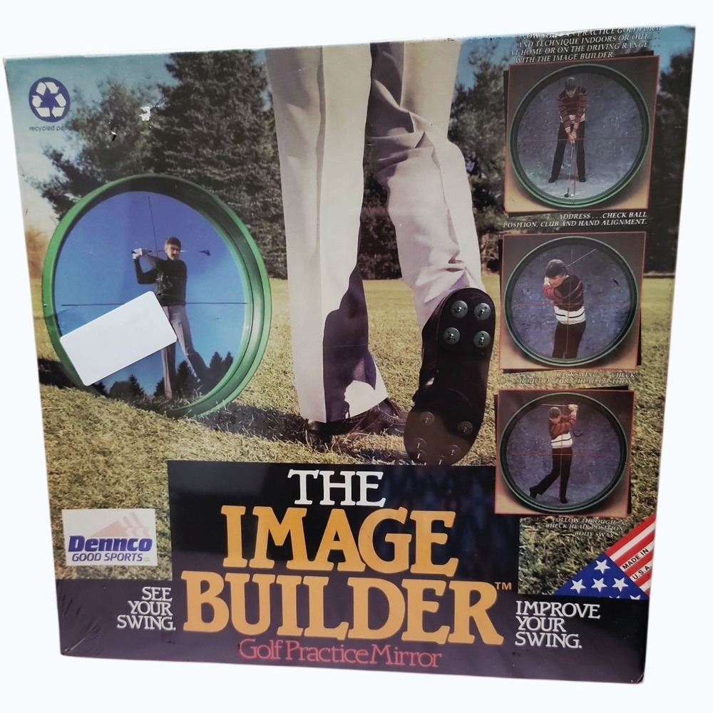 Vintage 1991 Dennco Image Builder Golf Practice Swing Mirror Model 335 USA